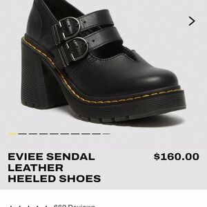 Black Leather Heeled Shoes